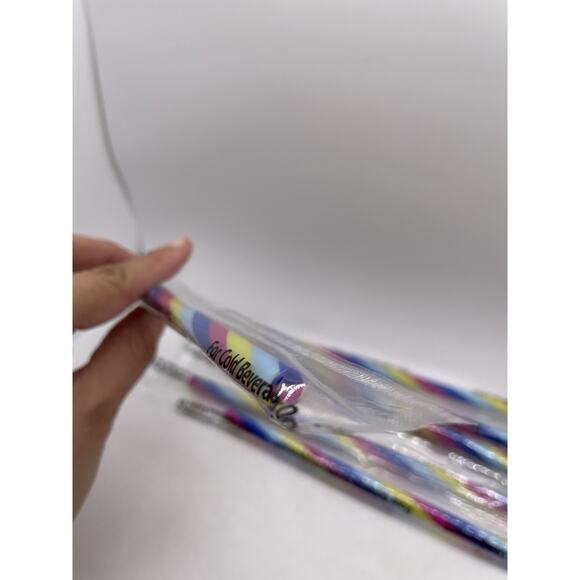 Starbucks Rainbow Reusable Straw For Cold Beverages 2024 Lot Of 7 NEW - Picture 4 of 5